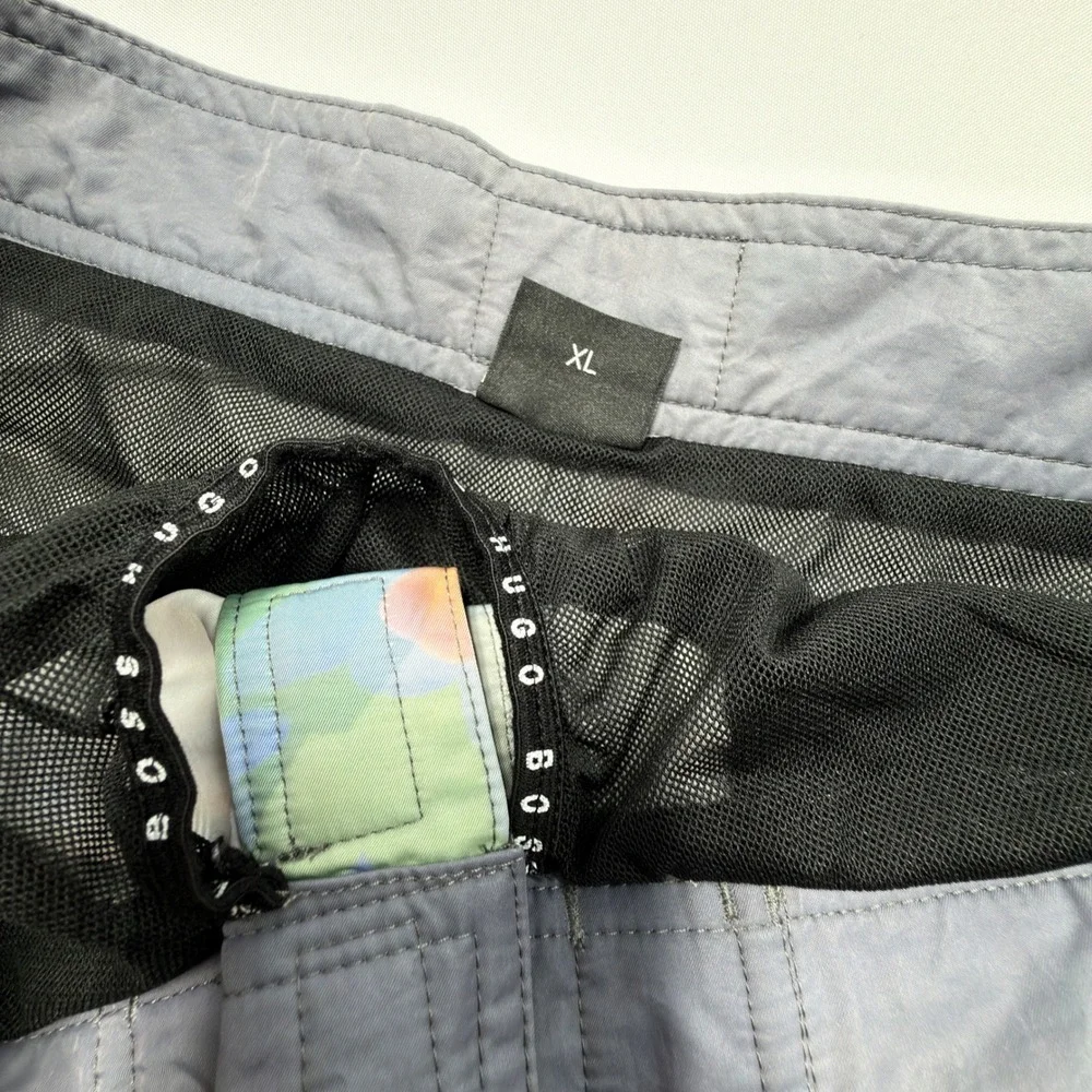 BOSS Hugo Boss Floral Swim Trunks Men's XL Pastel Board Shorts Zip Pockets